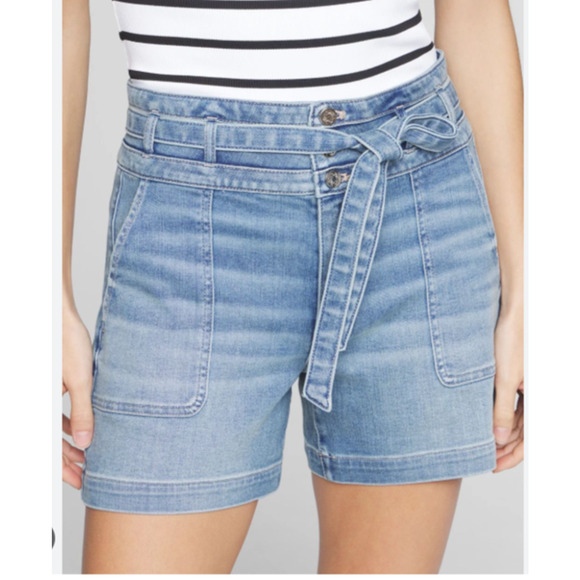 Extra High-Rise Everyday Soft Denim Utility Shorts Size 4 - Picture 1 of 5